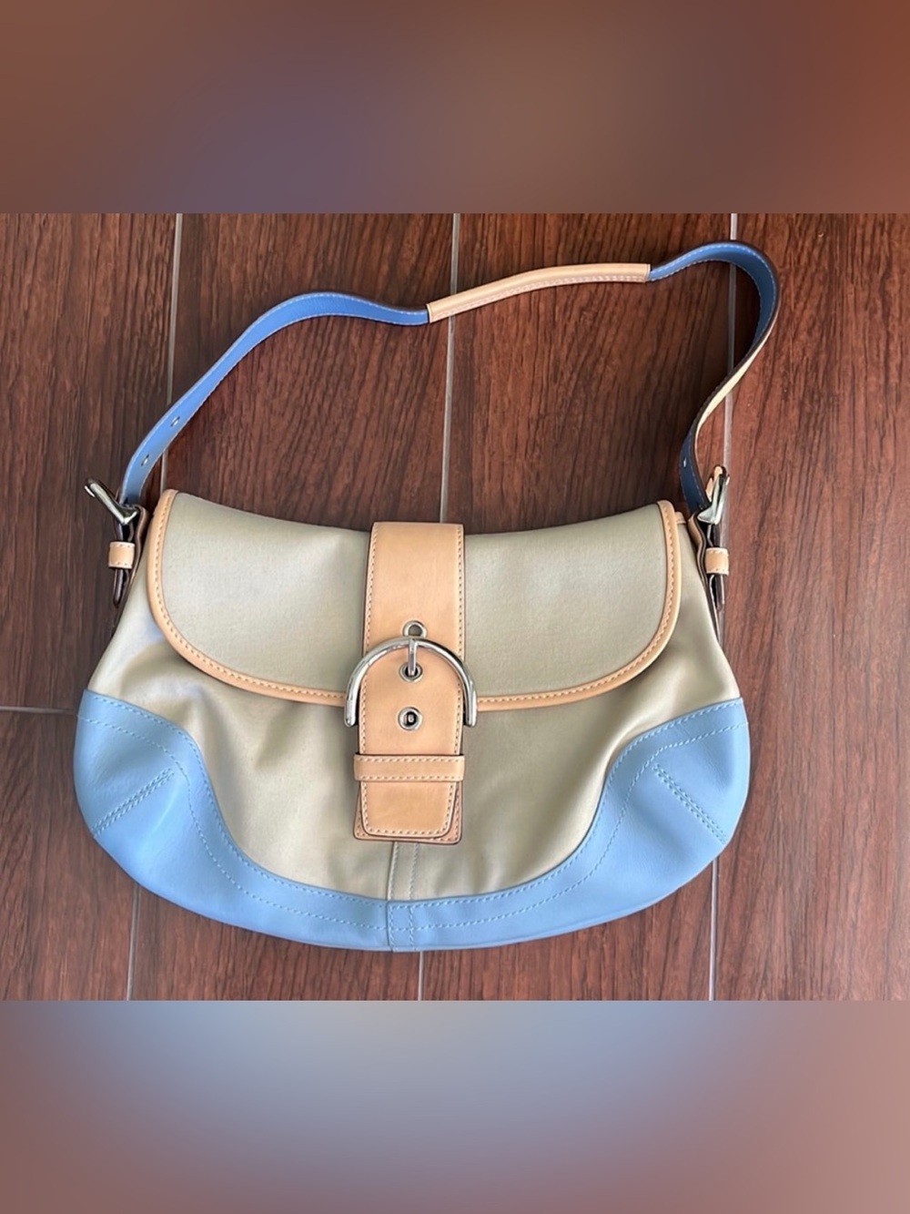 Coach soho color block shoulder bag (rare)